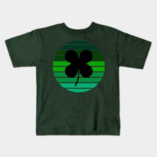 Irish Clover St Patricks Sunset Kids T-Shirt